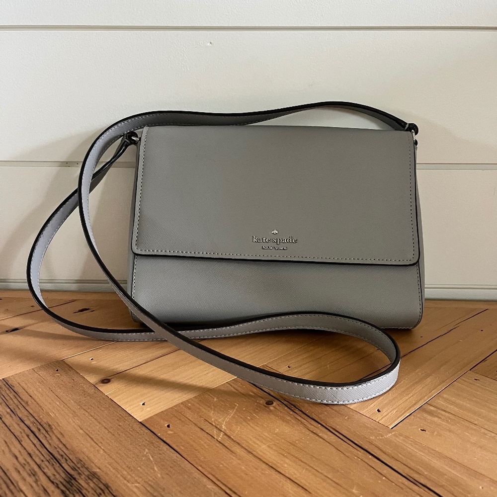 Kate Spade New York Crossbody Gray Cove Street Dody Leather Bag